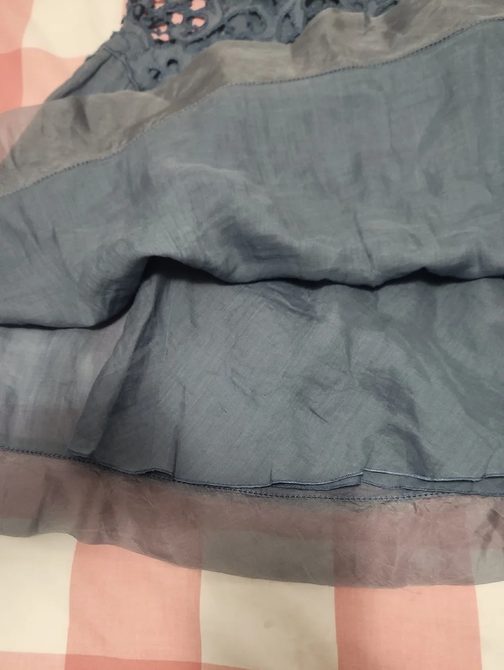 ERMANNO SCERVINO | 100% Ramie & Silk Lace Inset Dress | Made in Italy | IT 38 - Picture 11 of 15